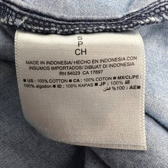 Old Navy Womens Button Down Long Sleeve Top Blue Size Small - Picture 9 of 9